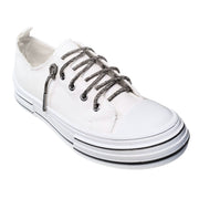 Very G Womens Aman 2 Lace Up Canvas Sneaker, White