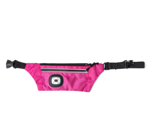 Night Scope Sling Bag with Reflective Zippers & Rechargeable LED Light