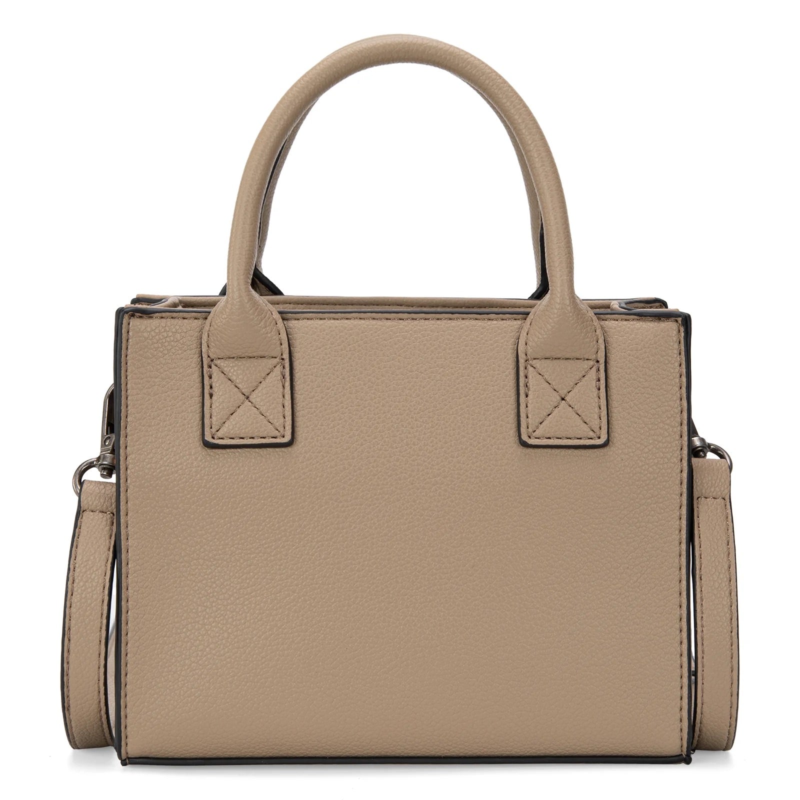Wrangler Whipstitch PU Leather Mini Tote Crossbody Purse -Khaki
