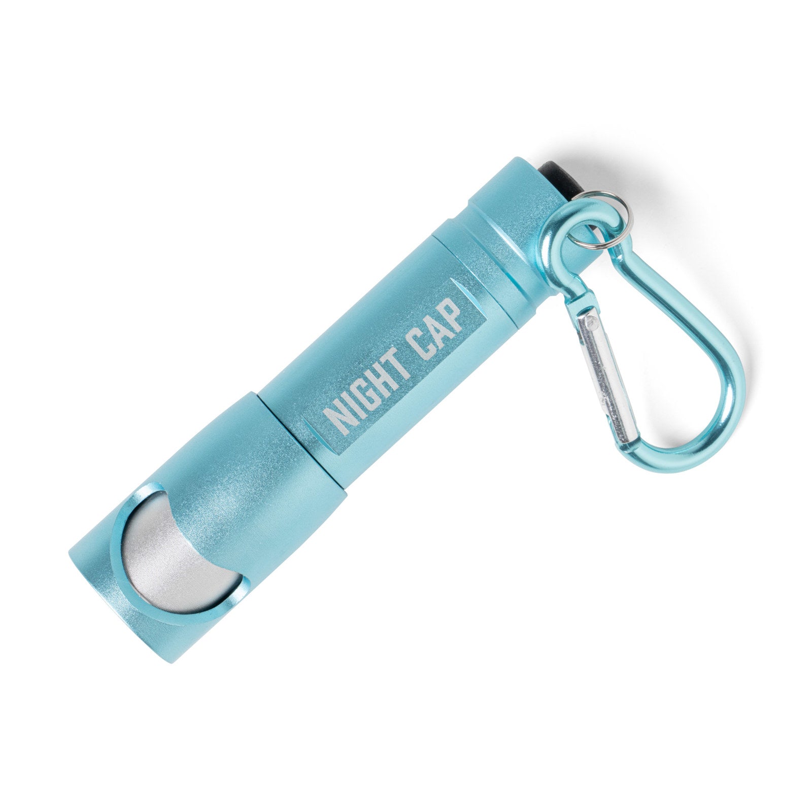 Bunk House Nightcap 2-in-1 Flashlight & Bottle Opener on a Carabiner