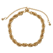 Jane Marie 18K Gold Plated Rope Chain Sliding Knot Bracelet