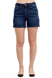 Judy Blue Womens High Waist Back Flap Pocket Denim Shorts