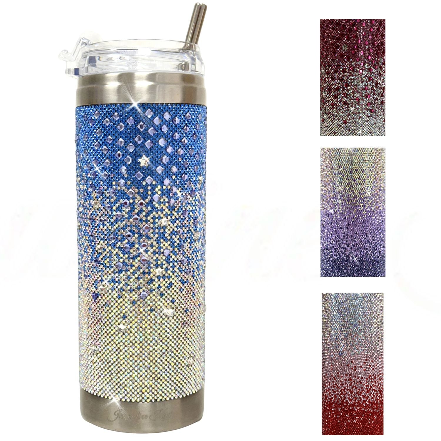 Jacqueline Kent Rhinestone 20oz Tumbler with Clear Lid, Straw and Gift Bag