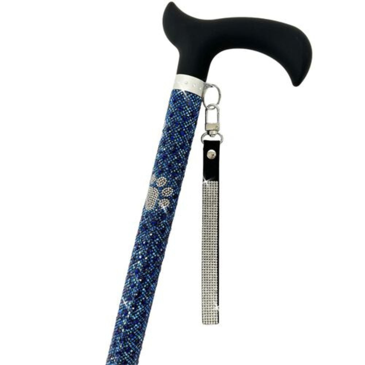 Jacqueline Kent Diamond in the Ruff Blue Adjustable Crystal Rhinestone Cane