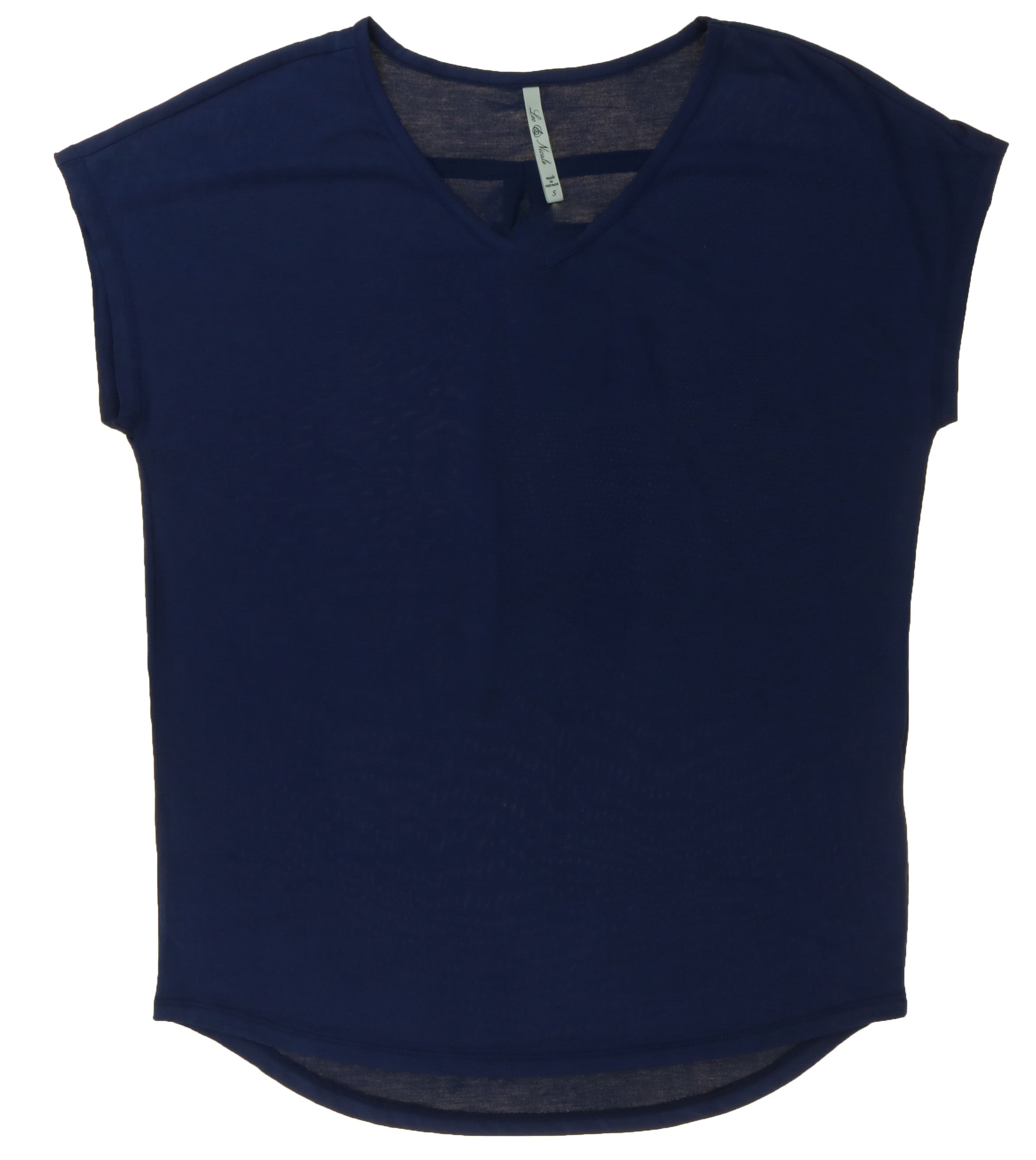 Leo & Nicole Women's V-Neck Short Sleeve Blouse