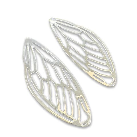 Jacqueline Kent Fairy Wing Metal Earrings