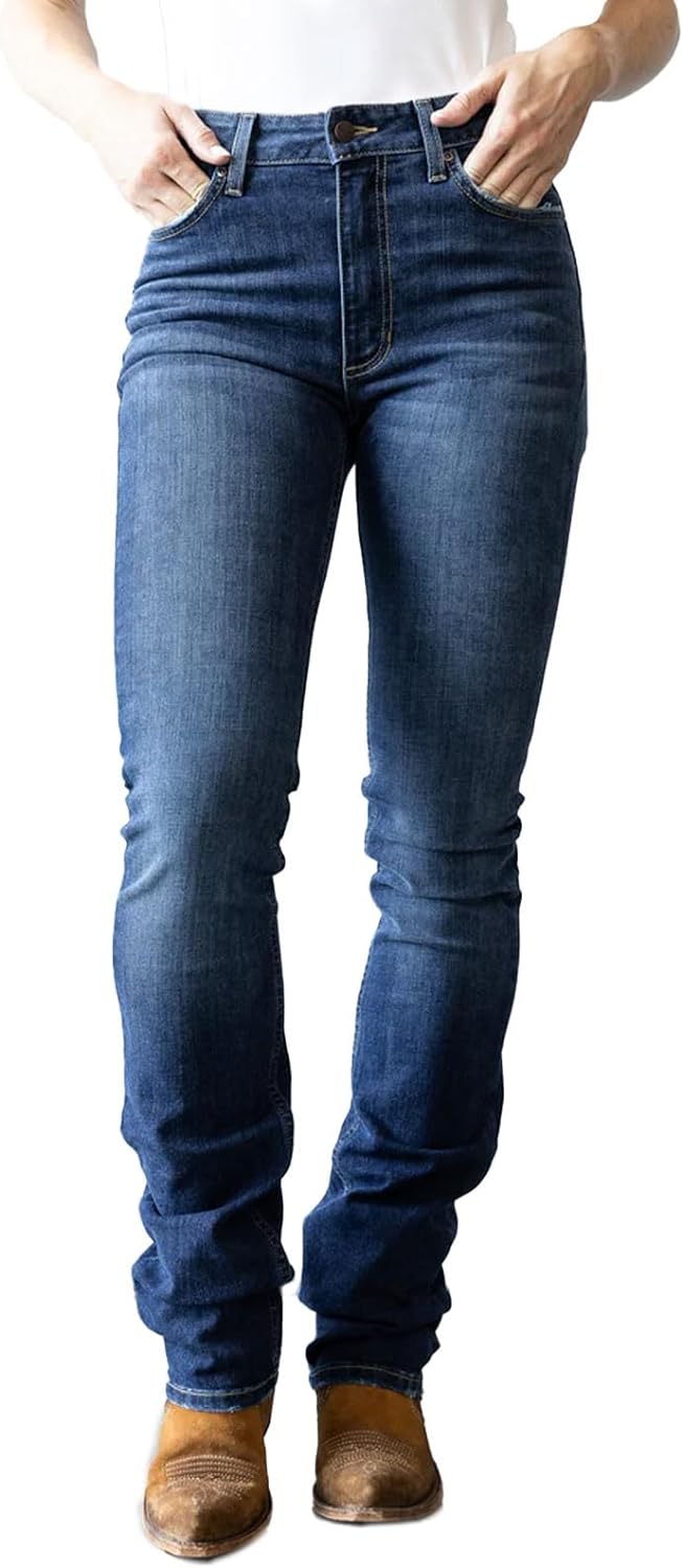 Kimes Ranch Womens Sarah High Rise Slim Bootcut Denim Jeans