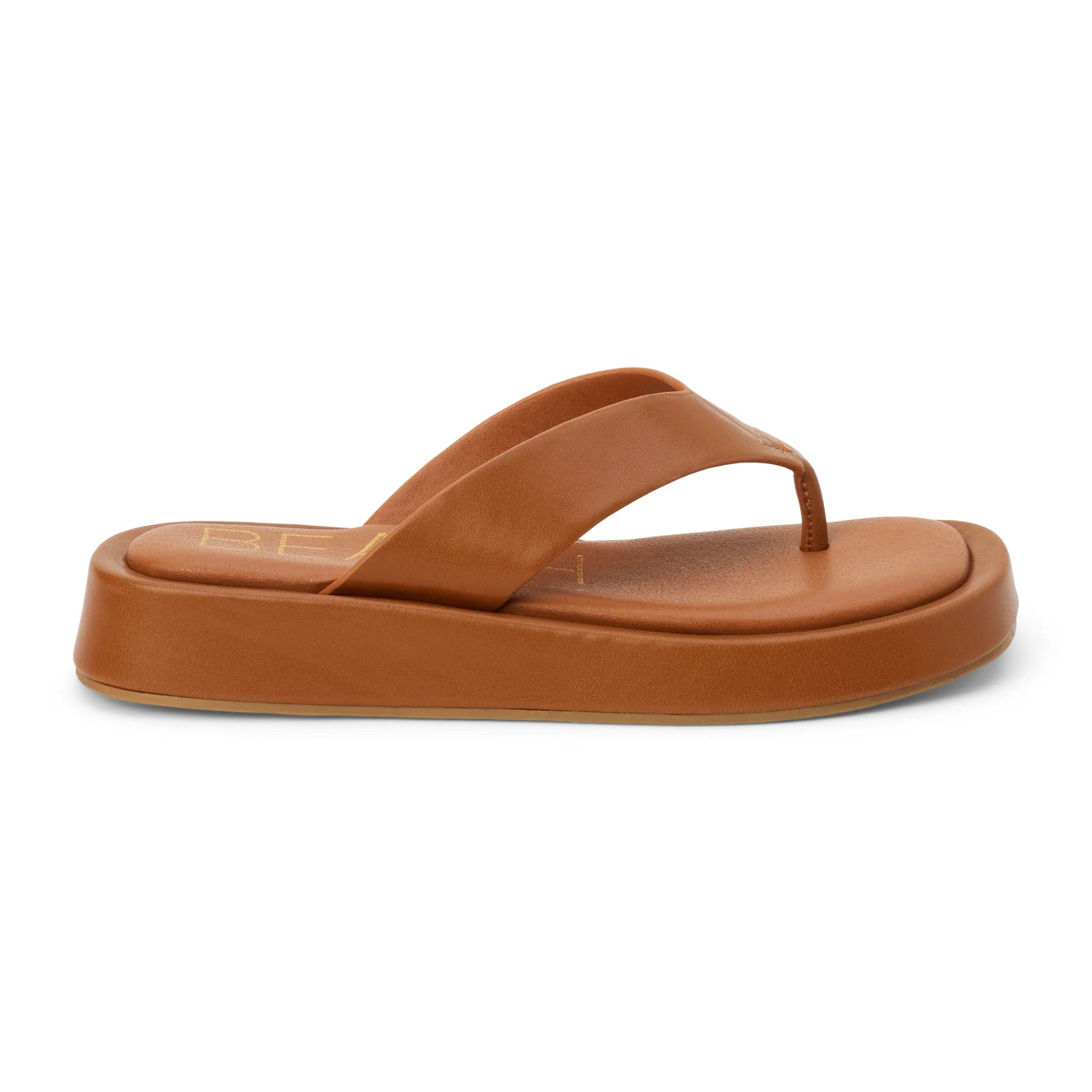Beach by Matisse Footwear Mallorca Faux Leather Platform Flip Flop Sandal-Cognac