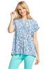 Dear Scarlett Womens Lizzy Short Sleeve Relaxed Flowy Blouse