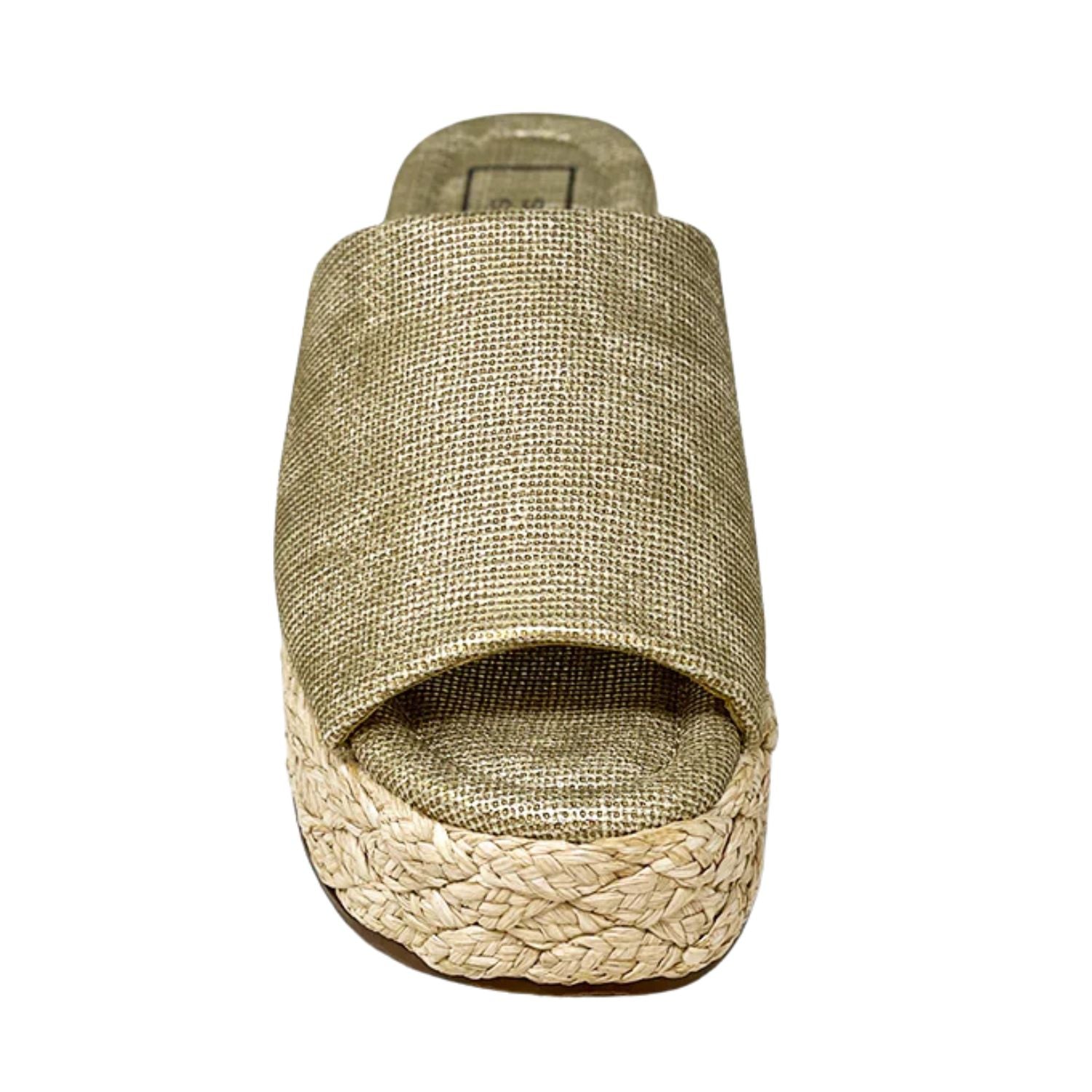 Shu Shop Womens Lizzie Espadrille Casual Wedge Sandals, Gold Woven