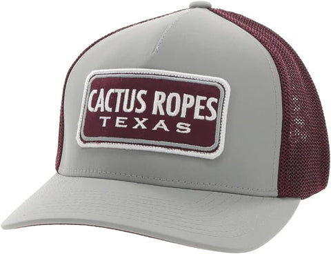 Hooey Mens Sterling Adjustable Snapback Trucker Cap Hat, Grey/White