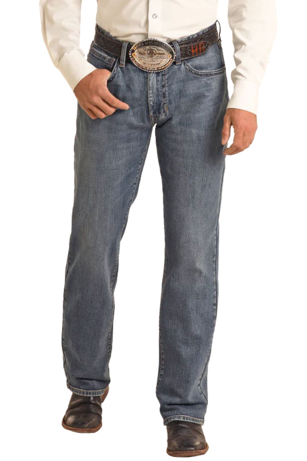 Rock & Roll Denim Mens Vintage '46 Relaxed Stackable Bootcut Jeans