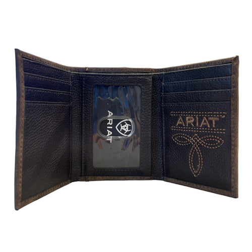 Ariat Mens Southwest Woven Western Trifold Wallet