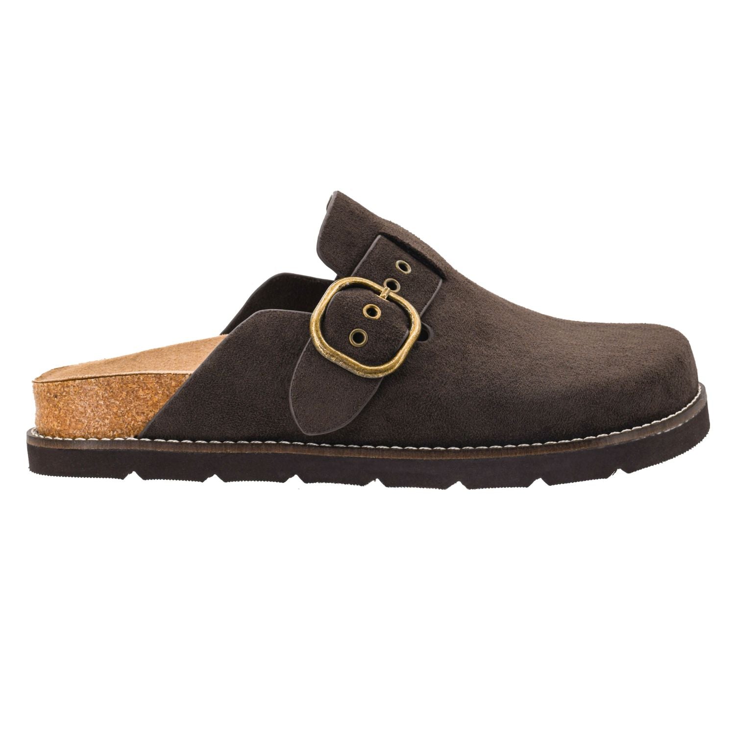 Corkys Womens Distracted Faux Suede Slip-On Mule