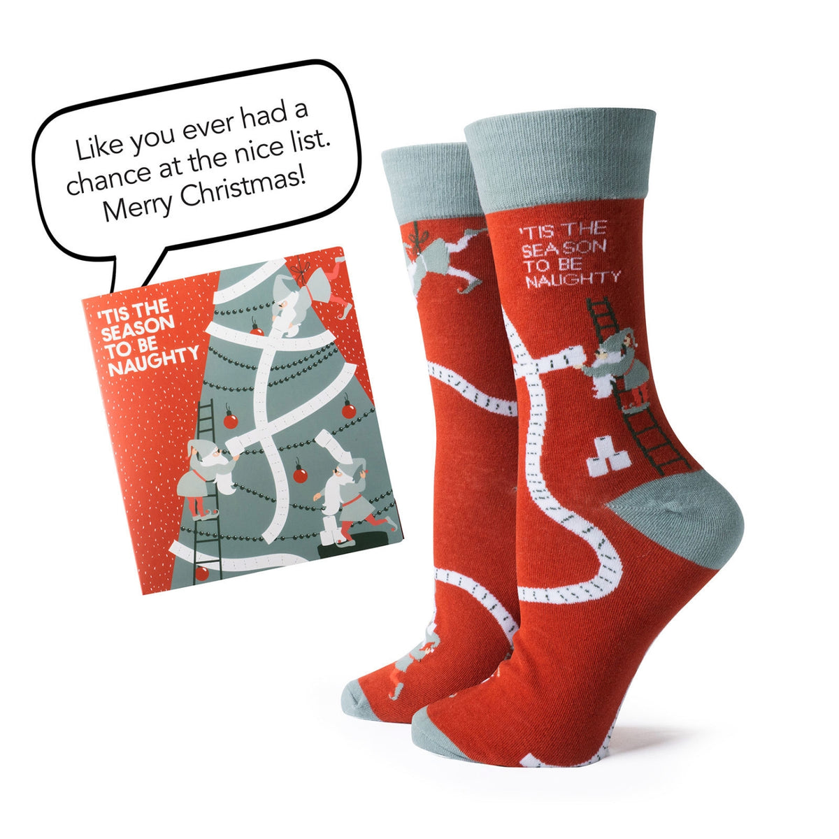 Two Left Feet Holiday Gift Card & Christmas Sock Set