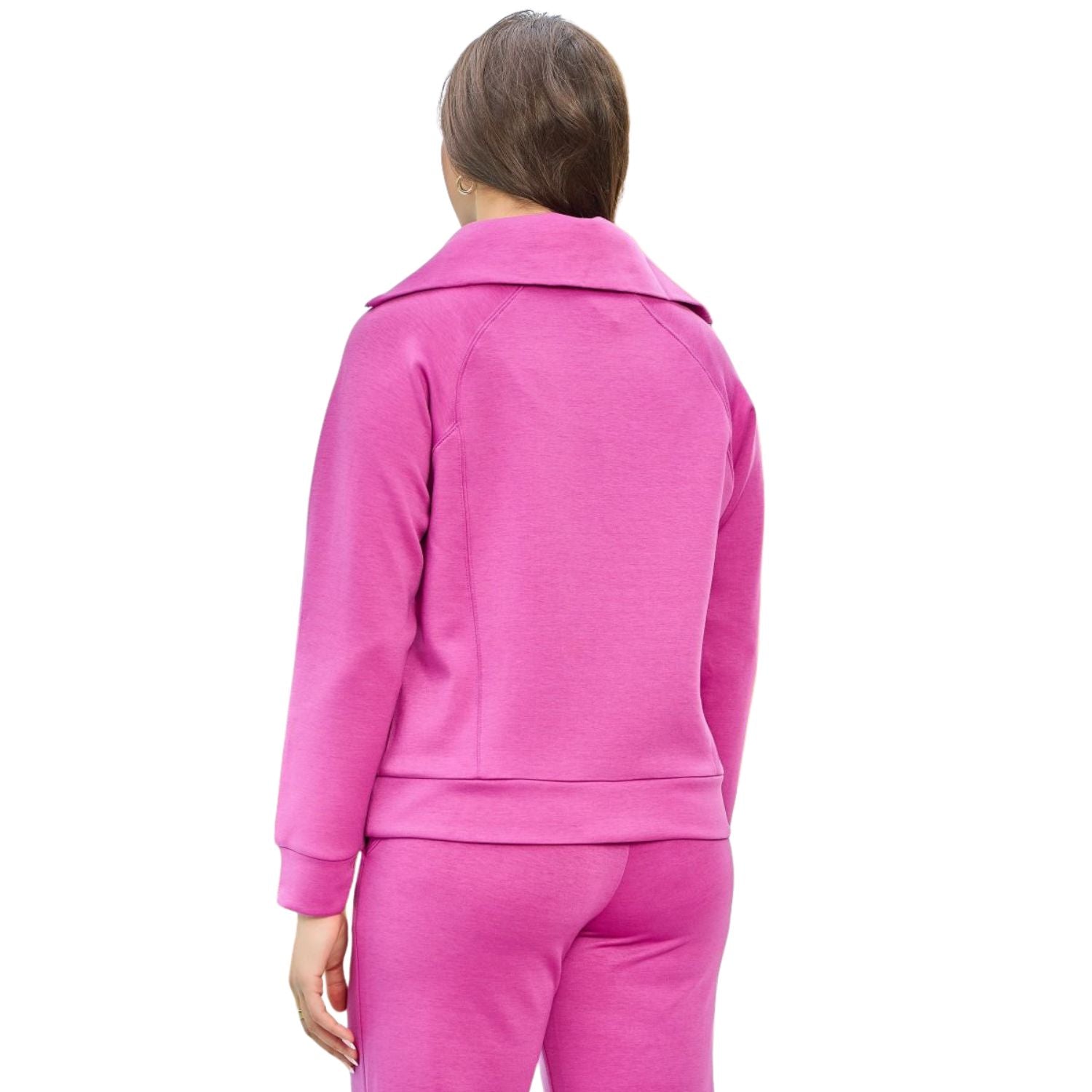 Dear Scarlett Womens Hamptons Long Sleeve Travel Top, Magenta