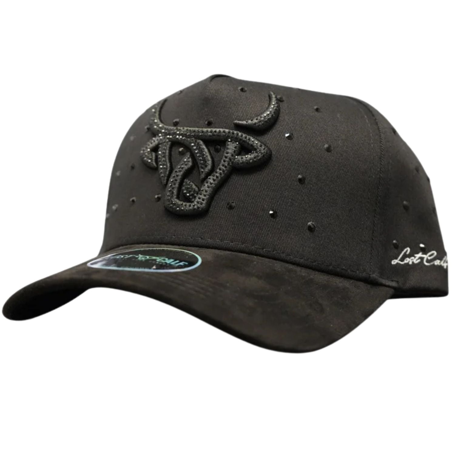 Lost Calf Mens 5 Stars Black A Frame Adjustable Snapback Cap Hat