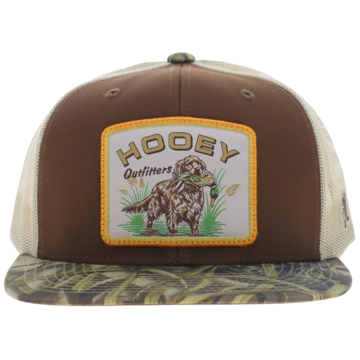 Hooey Men's Retriever 6-Panel Trucker Snapback Hat Brown/Realtree Camo