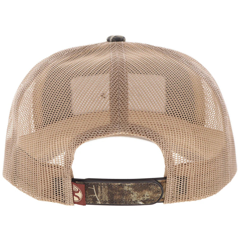 Hooey Mens Sudan RealTree Edge Camo Trucker Hat With Patch- Camo/Tan