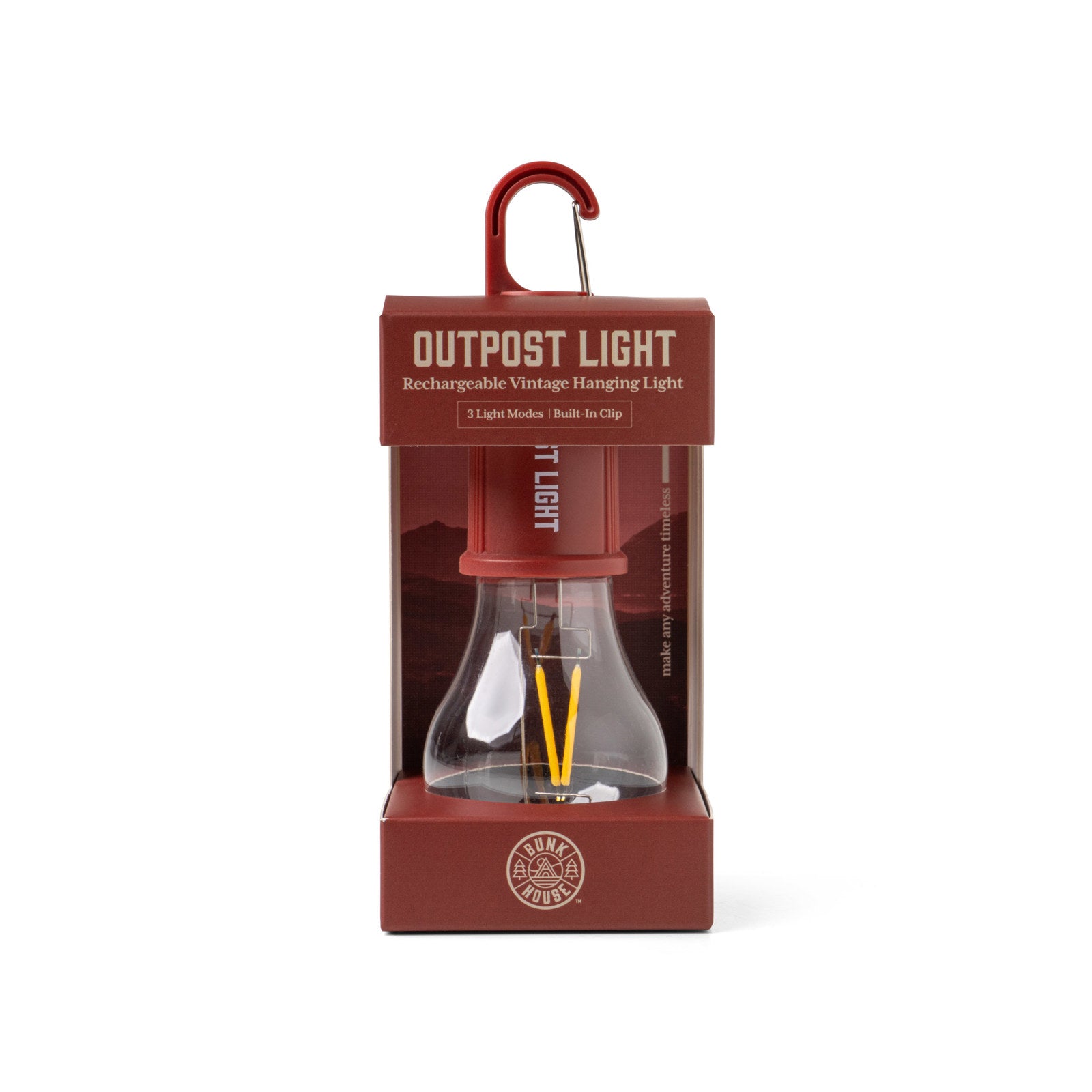 Bunk House Outpost Camping Light Rechargeable Vintage Hanging Light