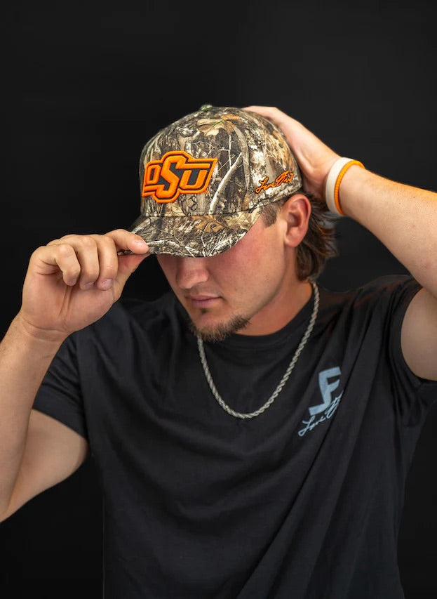 Lane Frost Longshot Oklahoma State University Cowboy Collection OSU Camo Hat