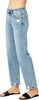 Judy Blue Womens Mid Rise Destroyed Straight Fit Jeans