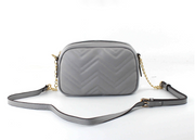 AR New York Quilted Crossbody Purse, HandBag, Bag, Grey