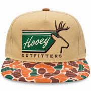 Hooey Men's Outfitters Deer Camo Flat Bill Snapback Hat, Tan/Multi