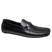 Marco Ferrara Mens Prat-2 PU Leather Business Casual Moccasin- Black