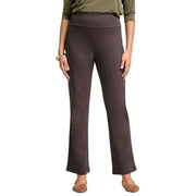 Dear Scarlett Womens Magic High Waist Straight Leg Slim Fit Pants, Chocolate