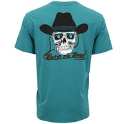 Hooey Mens Bad Company Rodeo T-Shirt- Teal with Black and White Skull Logo