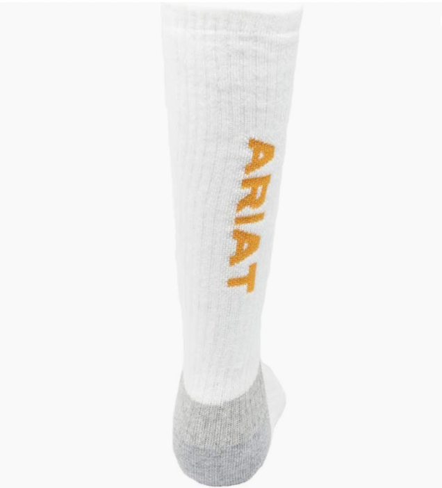 ARIAT Mens Cotton 3-pair Pack Arch Support Reinforced Mid-calf Socks