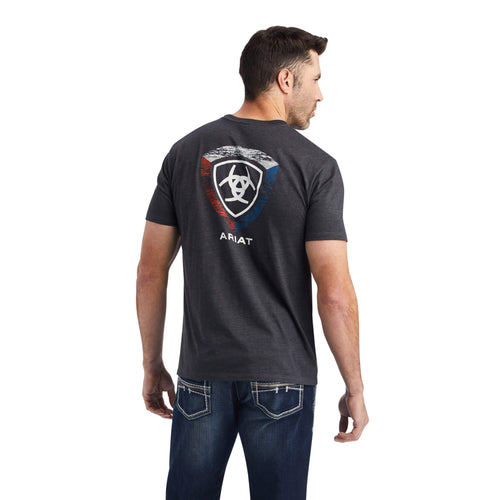 Ariat Mens Woodgrain Shield Graphic Short Sleeve T-Shirt