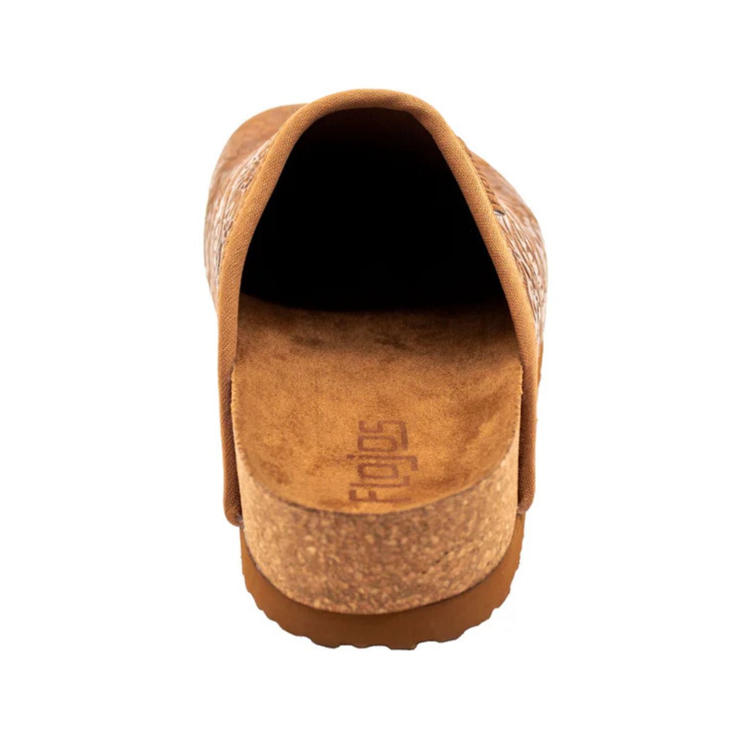 Flojos Womens Sofia Floral Tooled Slip On Mule Clog, Tan Artisan