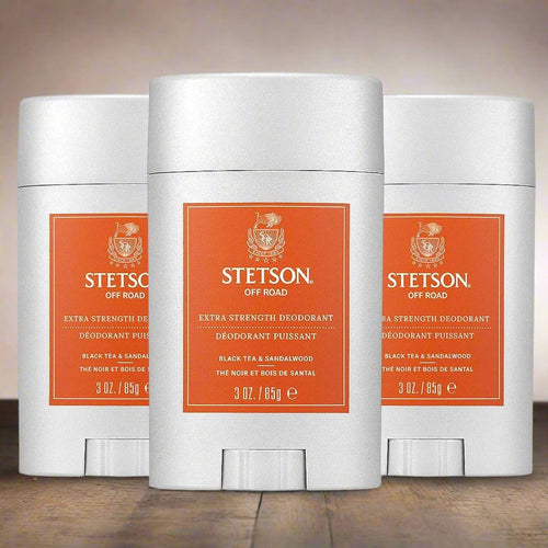 Stetson Off Road Extra Strength 3 oz Deodorant Stick, 3 Pack