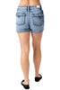 Judy Blue Womens Mid Rise Heavy Contrast Flap Pocket Shorts