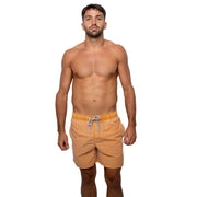 Heat Swimwear Mens Swim Trunks, Washed Orange