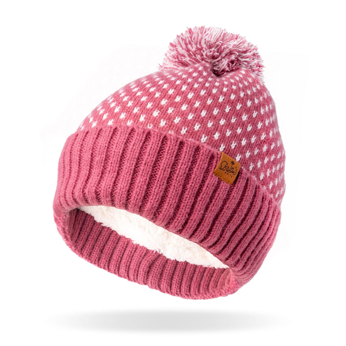 Britt's Knits Arrow Pattern Highland Pom Hat