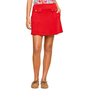 Dear Scarlett Womens High Waist Athletic Sporty Skort, Tropic Red