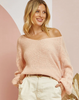 Andree by Unit Women's Balloon Sleeve Light Weight Sweater, Pink