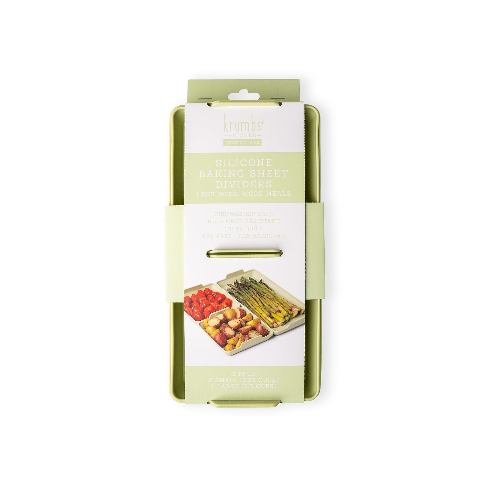 Krumbs Kitchen Silicone Baking Sheet Dividers- 3 Piece
