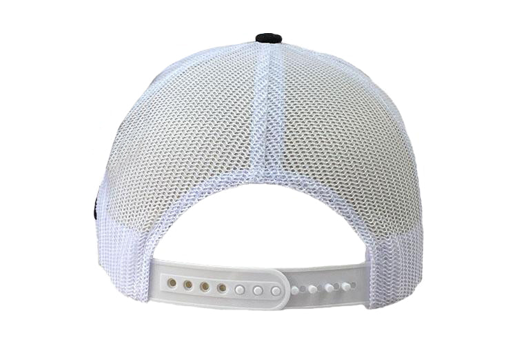 Ariat Mens Richardson 112 Shield Logo Texas Flag Patch Trucker Hat (Black/White)