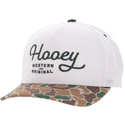 Hooey Mens OG Logo Adjustable Snapback Cap Hat- White/Camo