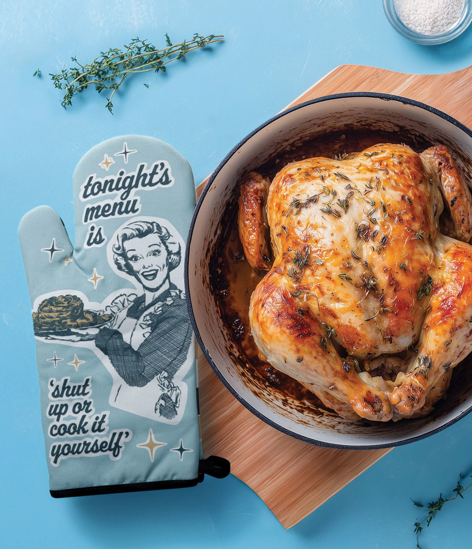 Two Left Feet Reluctant Chef Funny Phrases Oven Mitt