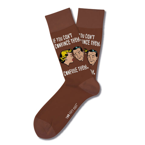 Two Left Feet Retro Remix Adult Sock, Big Feet