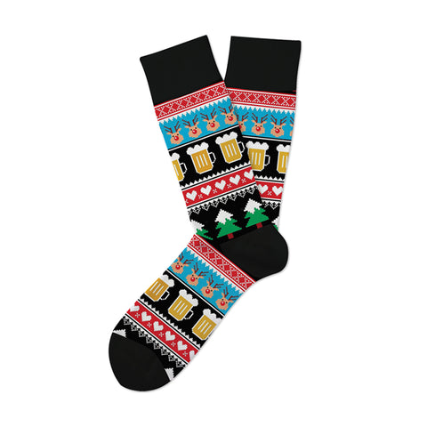 Two Left Feet Holiday Christmas Adult Sock, Big Feet