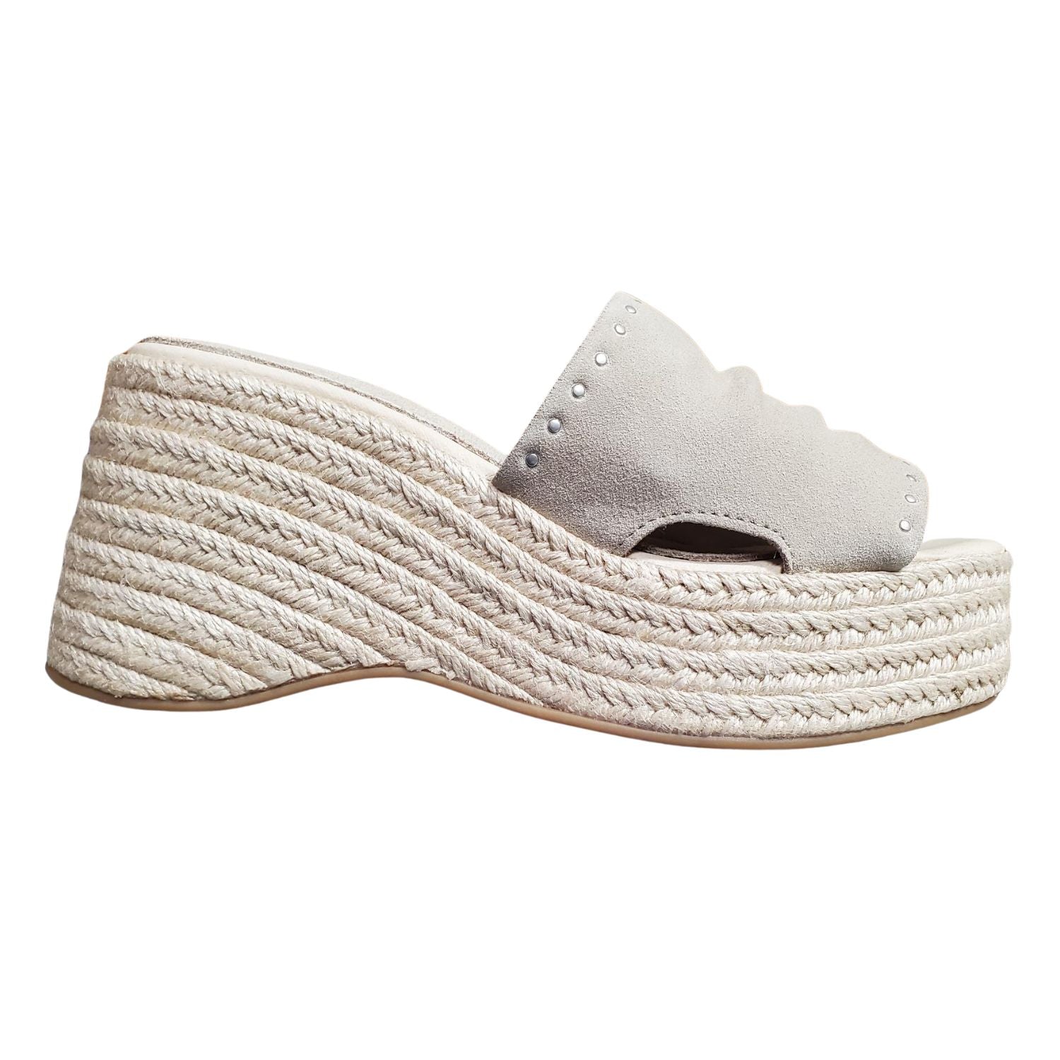 Mia Womens Palmira Slip On Platform Wedge Sandal, Sand