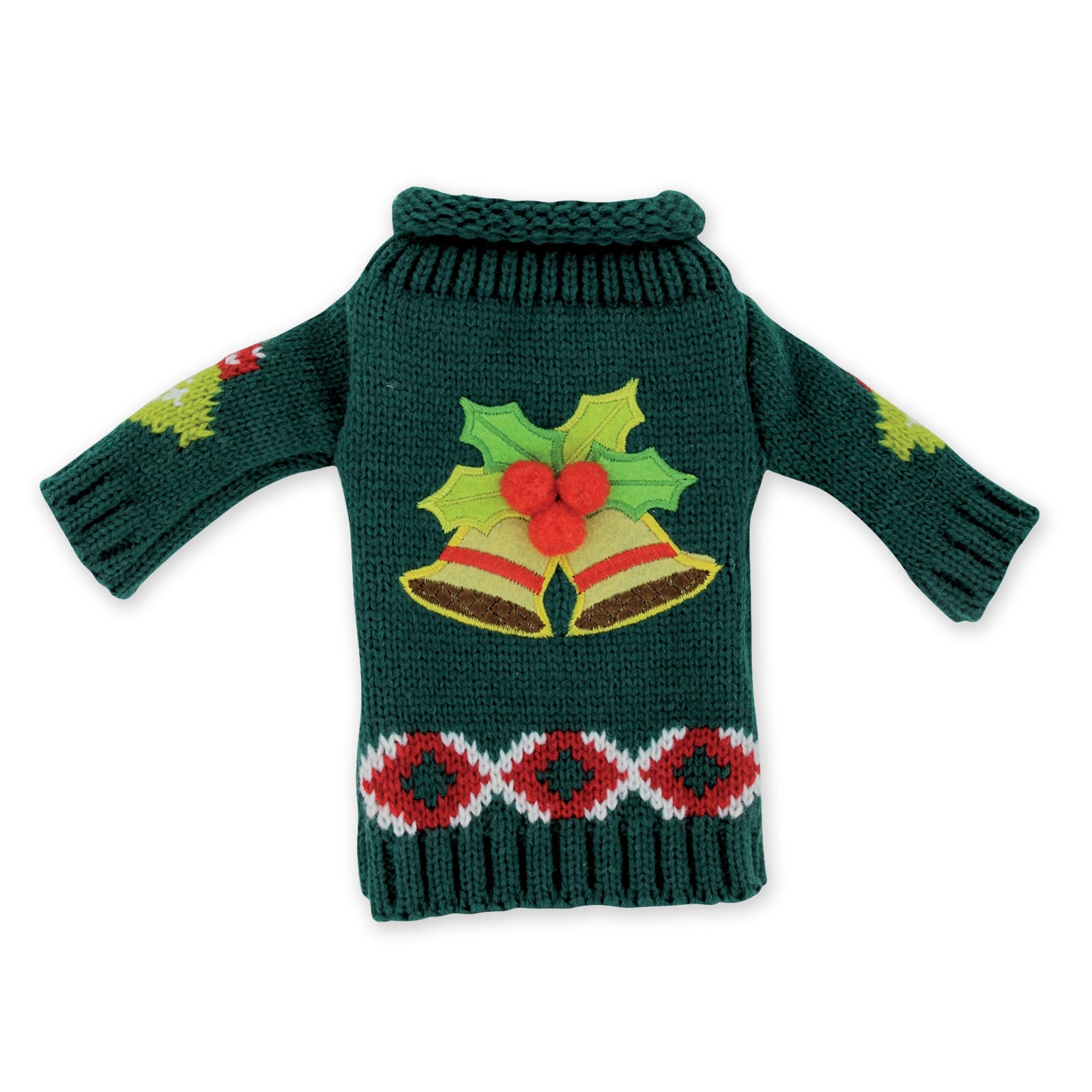 Uncle Bob's Ugly Knitted Wine Bottle Christmas Sweater