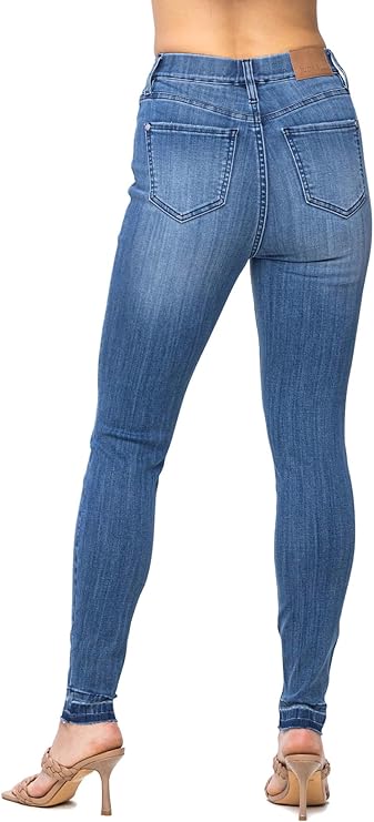 Judy Blue Womens Release Hem Pull On Skinny Jeans