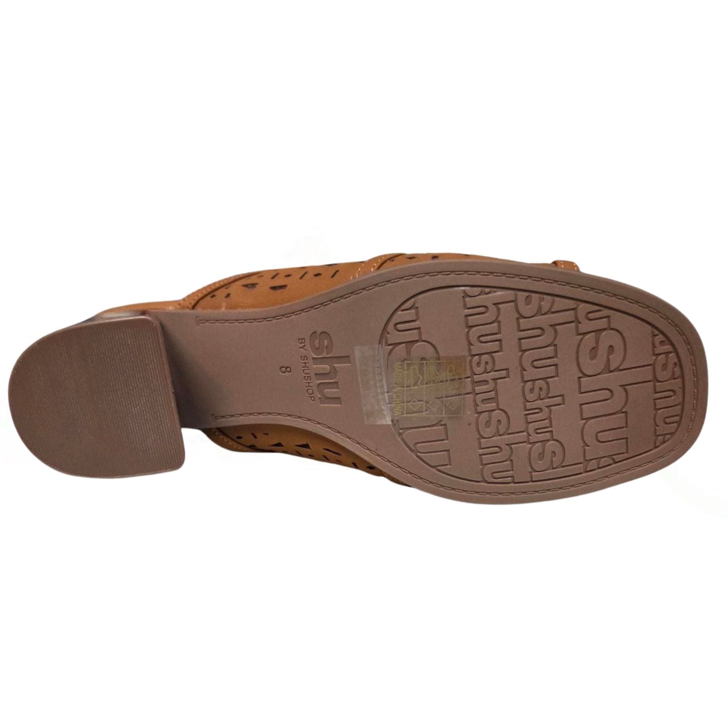 Shu Shop Womens Eliana Block Heel Open Toe Mule Sandal